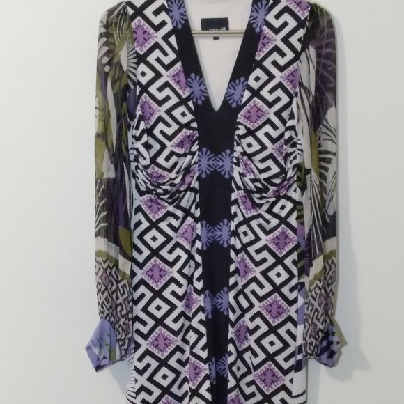 Gorgeous ANALILI Dress, High end Boutique Dress with bold colourful print - Picture 4 of 14